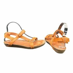 Teva Women’s Size 8 Tan Leather Strappy Comfort Sandals Walking